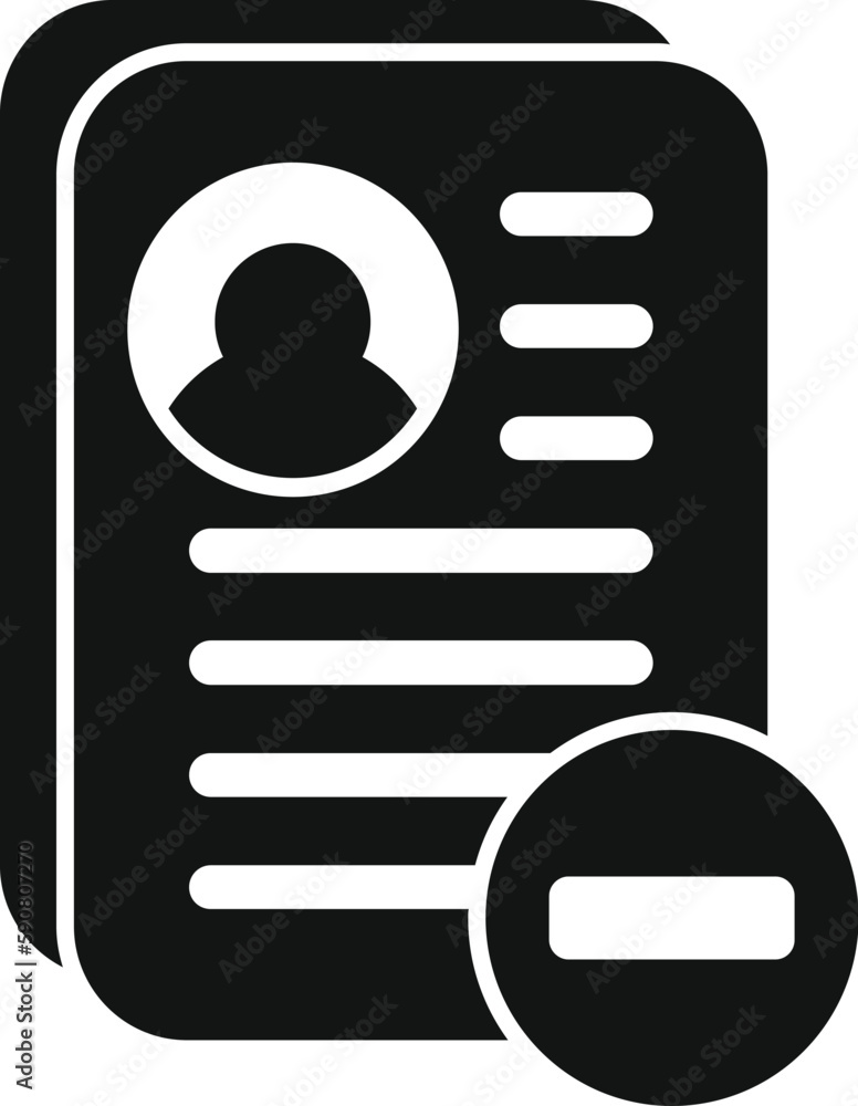 Poster ban account icon simple vector. digital user. data art