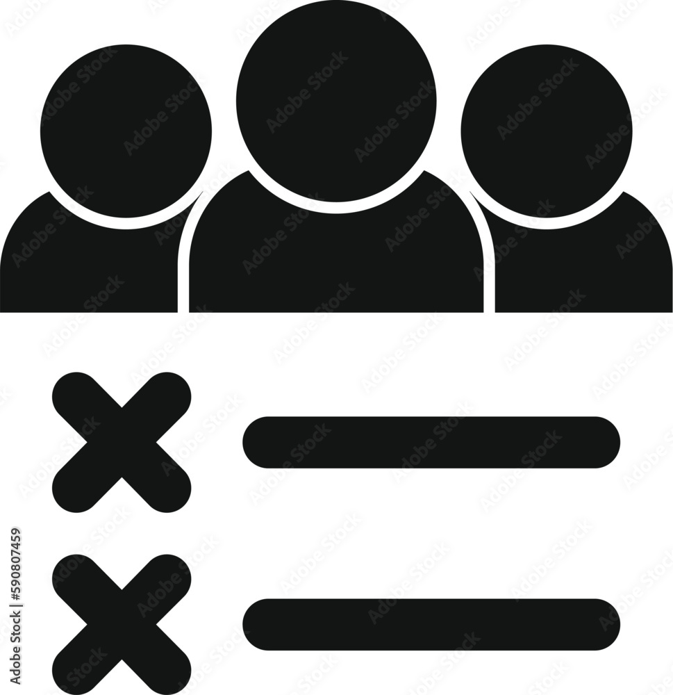Poster group blacklist icon simple vector. business user. cyber device