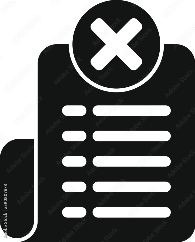 Poster paper blacklist icon simple vector. virus message. data trash
