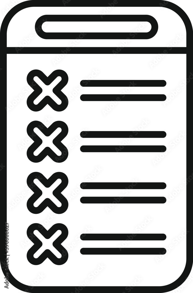 Poster digital blacklist icon outline vector. business user. data internet