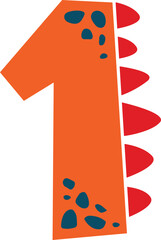 Dino Font Cute Alphabet Dinosaur Matchmatics  Number 1 One