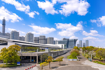 神奈川県横浜市　横浜みなとみらいの都市風景