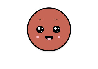 kawaii smiling 2d shape illustration anime