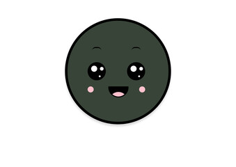 kawaii smiling 2d shape illustration anime