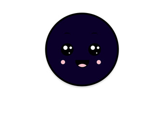 kawaii smiling 2d shape illustration anime