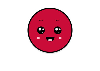 kawaii smiling 2d shape illustration anime