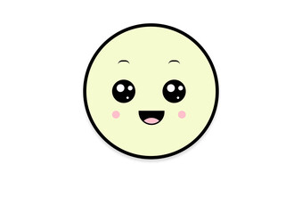 kawaii smiling 2d shape illustration anime