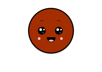 kawaii smiling 2d shape illustration anime