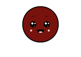 kawaii smiling 2d shape illustration anime