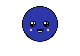 kawaii smiling 2d shape illustration anime