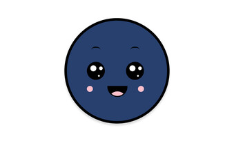 kawaii smiling 2d shape illustration anime