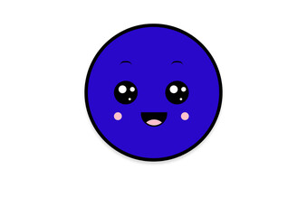 kawaii smiling 2d shape illustration anime