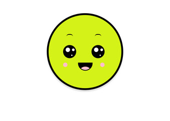 kawaii smiling 2d shape illustration anime