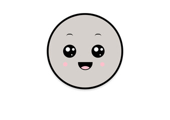 kawaii smiling 2d shape illustration anime