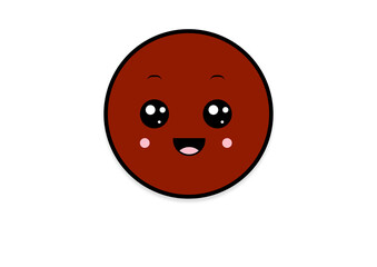 Fototapeta premium kawaii smiling 2d shape illustration anime