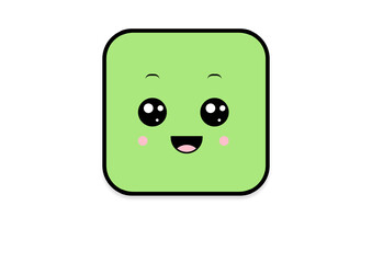 kawaii shape smiling