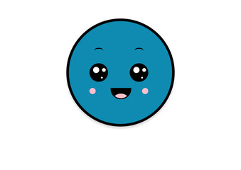 Fototapeta premium kawaii shape smiling