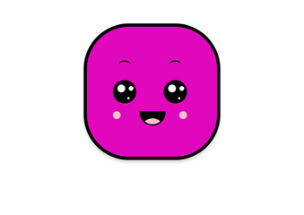 Fototapeta premium kawaii shape smiling