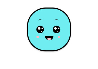 kawaii shape smiling