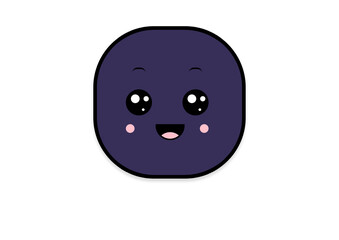 kawaii shape smiling