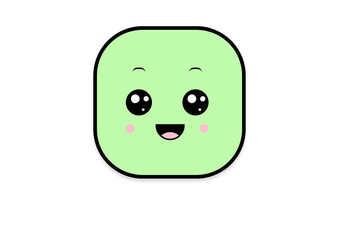 kawaii shape smiling
