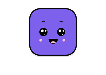 kawaii shape smiling