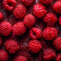 des framboises sur une table