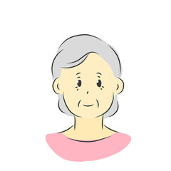 An old woman face
