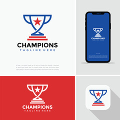 Champions league emblem, logo, icon, badge