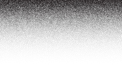 Noise grain background, pointillism dots gradient dotwork pattern, vector stipple effect. Grain noise halftone or grainy texture with dotwork grain noise - obrazy, fototapety, plakaty