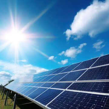 Installation of solar panels for renewable energy. generative ai