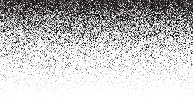 Noise grain background, pointillism dots gradient dotwork pattern, vector stipple effect. Grain noise halftone or grainy texture with dotwork grain noise