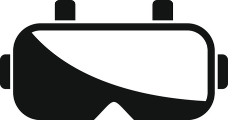 Game vr glasses icon simple vector. 3d headset. Digital video