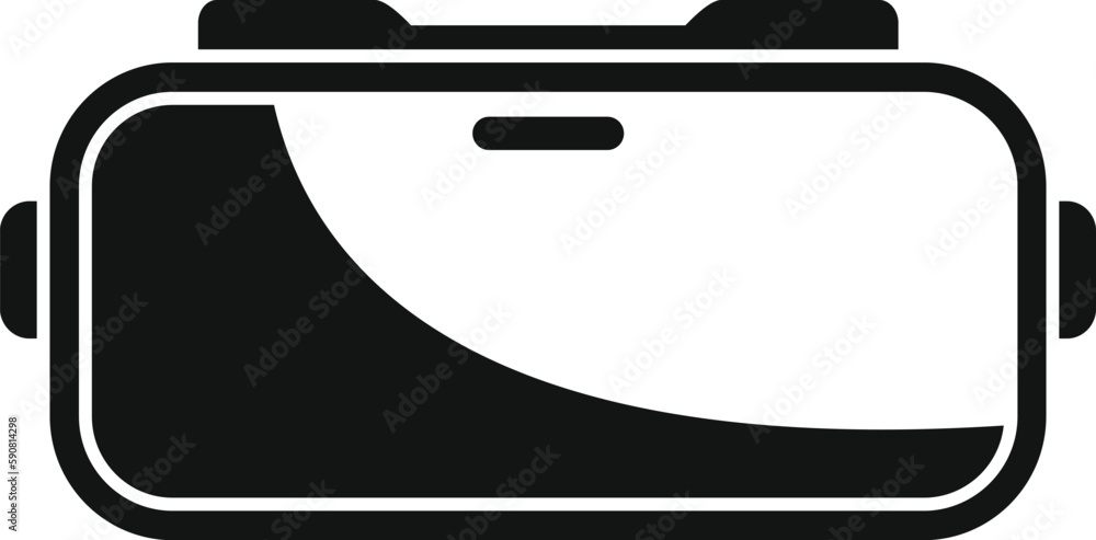 Poster tech headset icon simple vector. vr reality. digital video