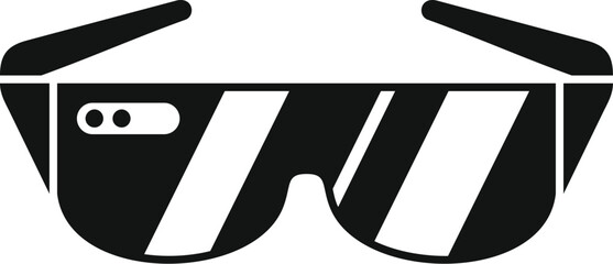 Digital glasses icon simple vector. Vr reality. Video device