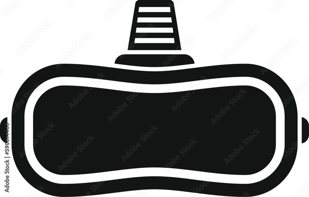 Poster helmet design vr icon simple vector. headset reality. futuristic digital