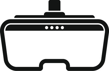 Human 3d headset icon simple vector. Virtual glasses. Digital video