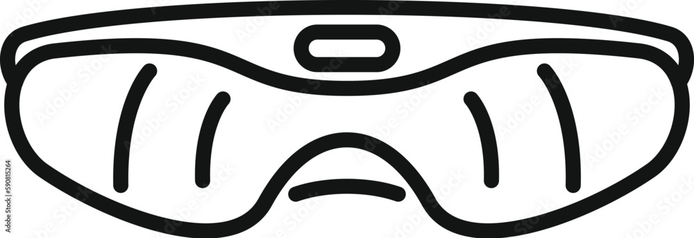Poster cyber headset icon outline vector. digital device. gamer simulation