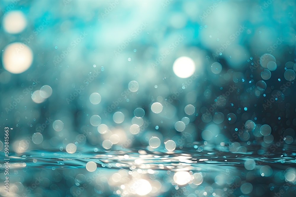 Poster bubbles and water in abstract form. generative ai