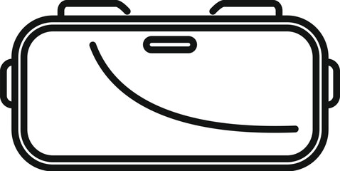 Gamer helmet icon outline vector. Virtual glasses. Digital futuristic