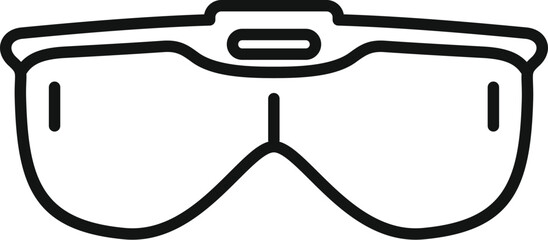 Human vr glasses icon outline vector. Virtual reality. Digital video