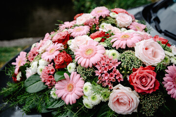 Flower decoration at a wedding