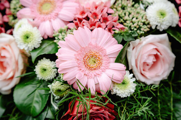 Flower decoration at a wedding
