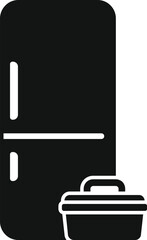 Home refrigerator repair icon simple vector. Service work. Work fridge