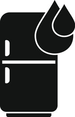 Fridge work icon simple vector. Repair service. Home appliance
