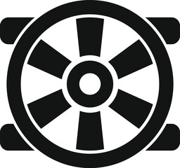 Equipment fan icon simple vector. Repair service. Home work
