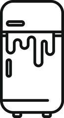 Broken fridge tech icon outline vector. Repair service. Cool work