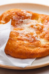 Hungarian typical food called langos
