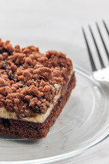 still lfe of cocoa cream cheese cake