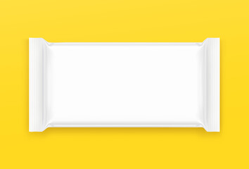 Blank snack bar packaging mockup. Vector illustration сan look great on any background. Perfect for your product. EPS10.